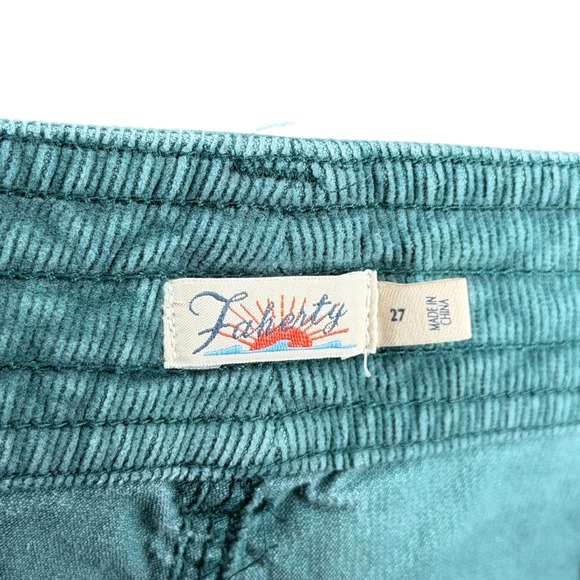 FAHERTY Stretch Corduroy Wide Leg Pants Teal Blue Women's Size 27 Ribbed Boho - Picture 6 of 8